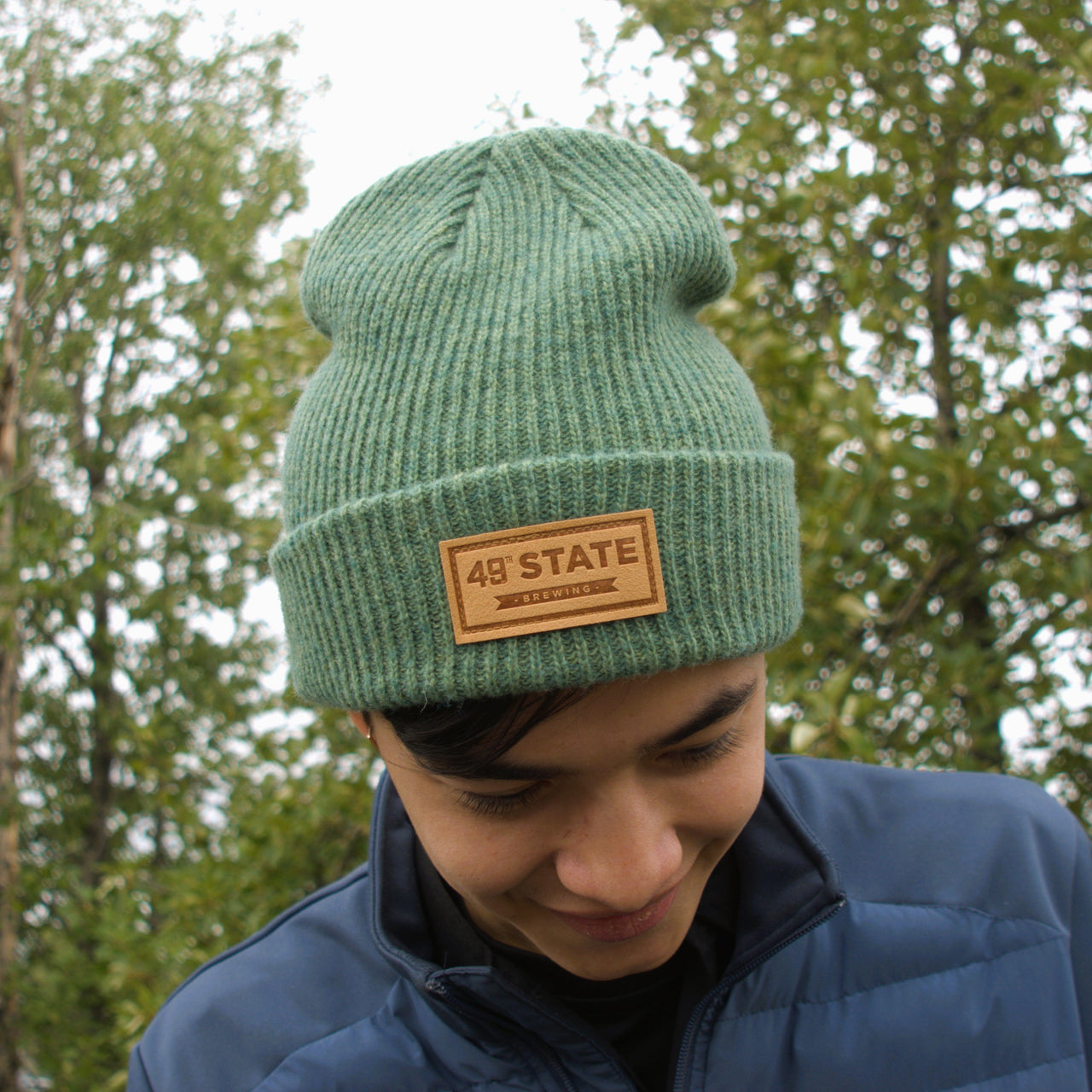 Wool Blend Beanie - Sage