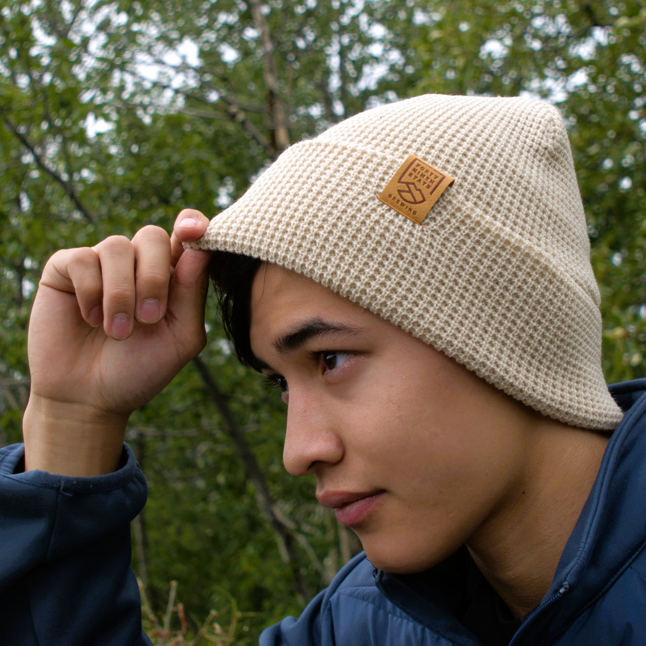 Waffle Knit Beanie - Birch